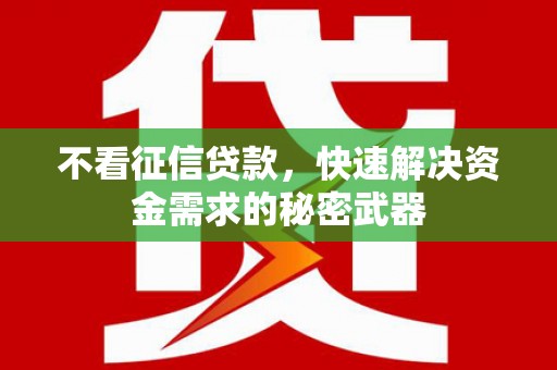 竹北不看征信贷款，快速解决资金需求的秘密武器