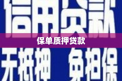 竹北保单质押贷款