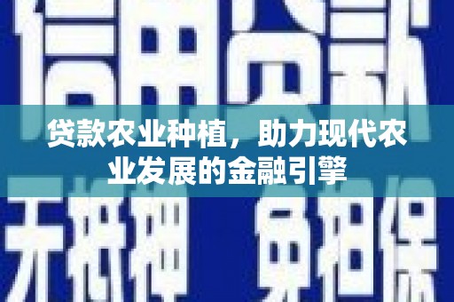 竹北贷款农业种植，助力现代农业发展的金融引擎