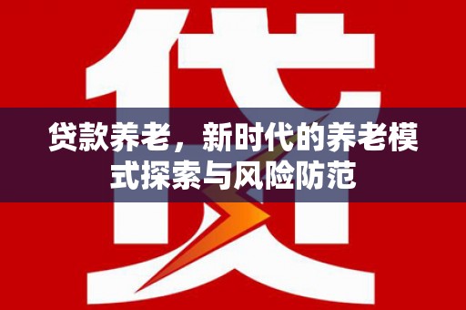 竹北贷款养老，新时代的养老模式探索与风险防范